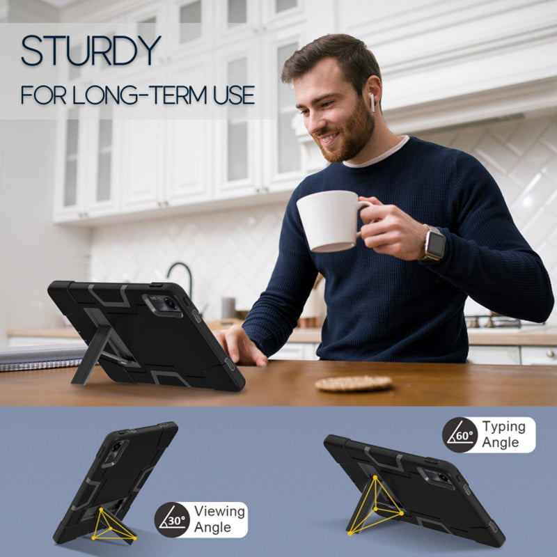 For Xiaomi Redmi Pad SE Case Shockproof Silicone + PC Tablet Cover with Kickstand For Xiaomi Redmi Pad SE Case Shockproof Silicone + PC Tablet Cover with Kickstand